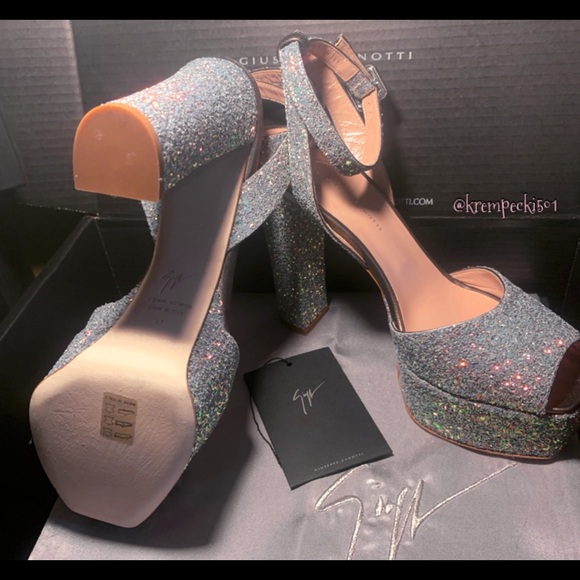 giuseppe zanotti NIB glitter platform heel - Picture 7 of 9